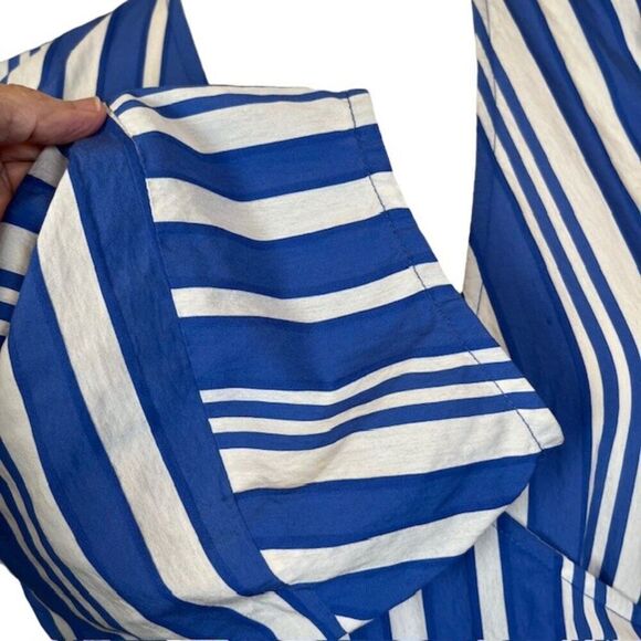 Chinti & Parker Striped Parasol Dress Oversized NO BELT Blue and White Size 6 - Picture 5 of 14